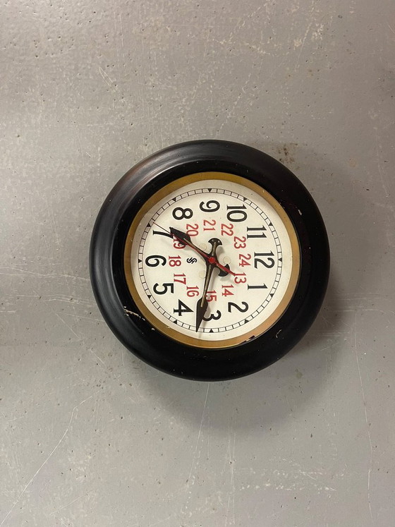 Raro Orologio da parete Bauhaus Siemens Halske 24 ore. Germania, anni '30. Rif. DO2001 – Glass (photo 5 of 15)
