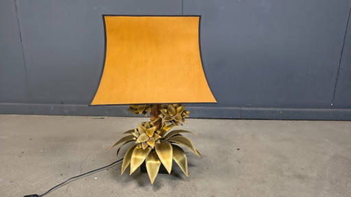 Maison jansen floral table lamp, 1970s