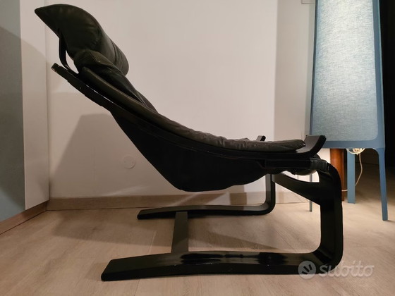 Poltrona Lounge Kroken, di Åke Fribytter per Nelo – Poltrone, Pelle, Legno (photo 6 of 6)