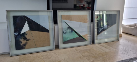 Abstraktes Triptychon "Reflexie '79" von Hans Segers (1979) – Gemälde & Zeichnungen, Canvas (photo 2 of 9)