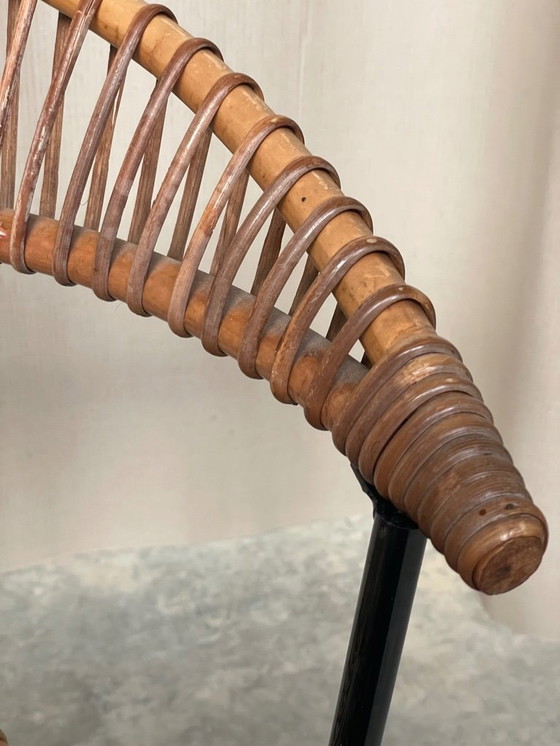 Image 1 of Vintage Dirk Van Sliedregt - Jonkers Noordwolde Rattan Chair