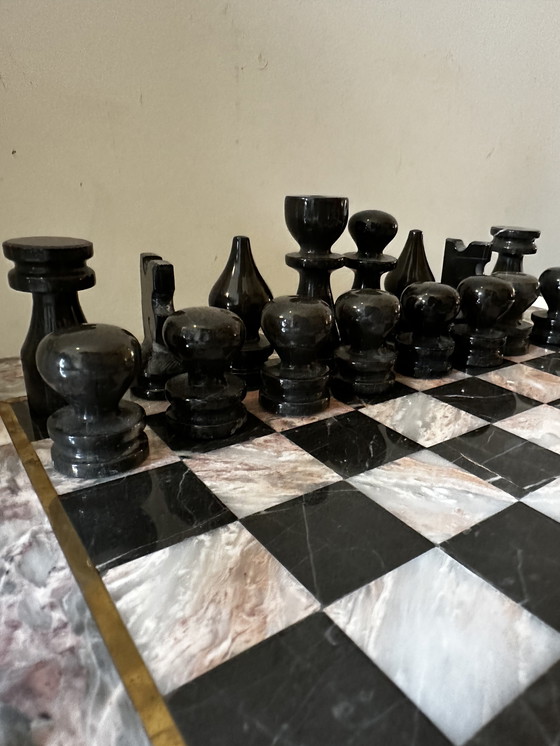 Image 1 of Scacchiera in marmo 34 cm