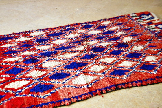 Image 1 of Red & Blue Vintage Boujaad Rug – 223 x 145 cm