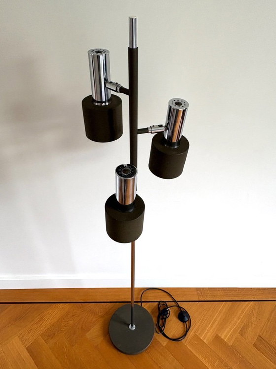 Lampada da terra retrò originale con tre faretti degli anni '70/'80, Lampade da terra, Metallo, Argentato (foto 8 di 18)