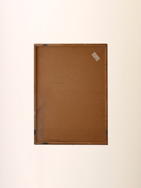 Image 1 of Scandinavische minimalistische eiken spiegel uit 1960