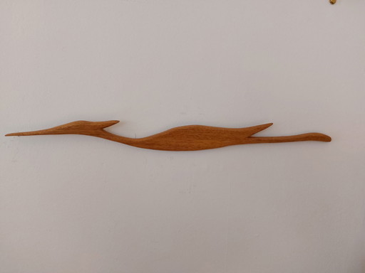 Vintage Teak Wood Wall Bird Wall decoration