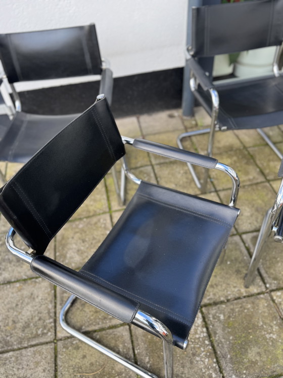 Image 1 of Set of 4 Mart Stam Dining Chairs