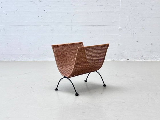 Revistero plegable de ratán, década de 1960. – Armarios de almacenamiento, Rattan (photo 2 of 11)