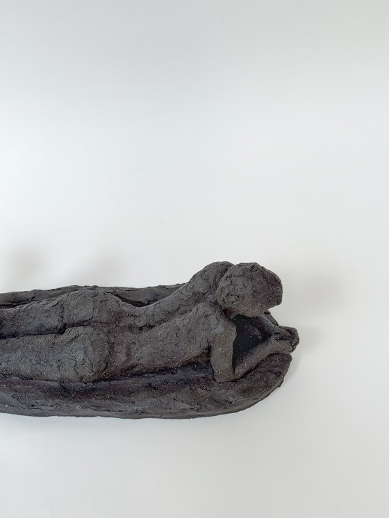 Image 1 of Yolande Ide (1931) - Terracotta Sculpture: “A Lying Woman”