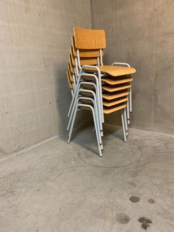 Image 1 of 6 X Stackable Industrial Chair