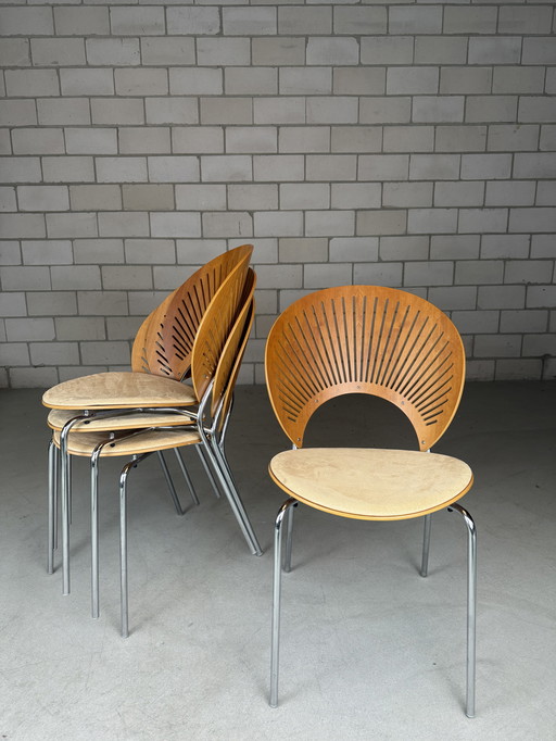 4x Fredericia Trinidad Chair 3396 by Nanna Ditzel