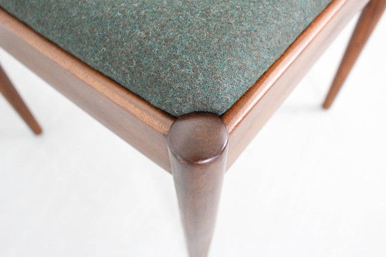 Image 1 of Sedie da pranzo in lana e teak di Lübke, anni '60, set di quattro