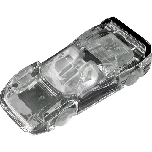 Vintage Ferrari F40 in crystal and stainless steel by Arnolfo di Cambio, Italy 1980