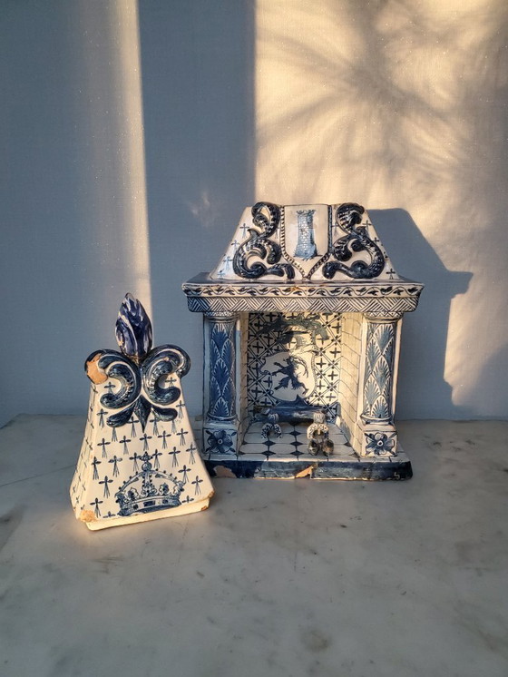 Image 1 of Delfts blauw - Miniatuur schouw - 18e eeuw (Ref 3875)