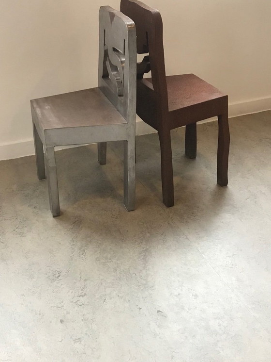 Image 1 of Klaas Gubbels, iron oxidized chair object