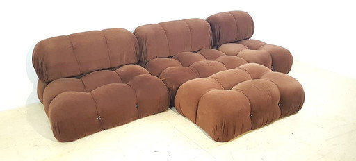 Mario Bellini Camaleonda Modular Sofa in Brown Velvet by C&B Italy 1970s