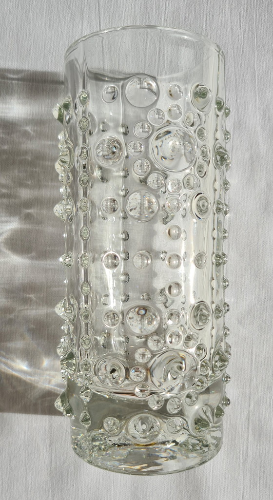 Pavel Pánek vase knobs “Spiky” pressed glass glassworks Heřmanova Huť / Sklo Union 70s (photo 6 of 14)