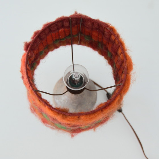 Image 1 of Table Lamp in Terracotta and Wool Signed Vintage 1960/1970s