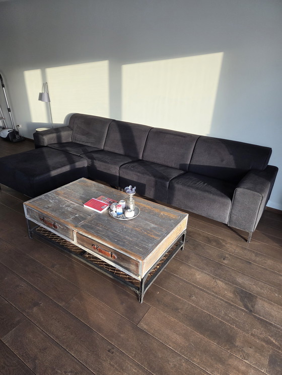 Image 1 of Divano Montel Xenon antracite con poggiapiedi, 5 persone