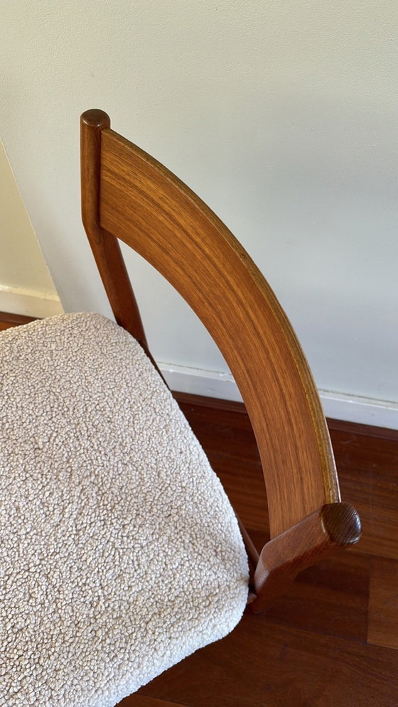 Image 1 of 4x vintage teak teddy chairs