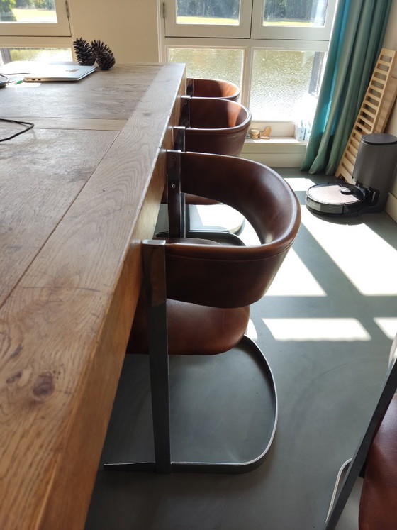 6 sedie da tavolo in pelle – Sedie da pranzo, Leather, Metal (photo 8 of 12)