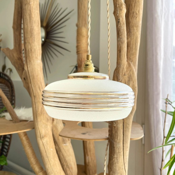 Customizable Art Deco Style Vintage Globe Portable Lamp – Lighting, Textile, Glass (photo 3 of 14)