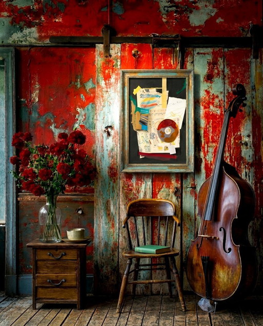 GIUSEPPE CHIARI (Fluxus). Music Through Time, 2005. Mixed media, 45x35x3 cm