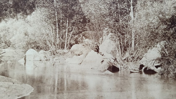 Image 1 of Carleton E. Watkins (1829–1916) Self portait on stone, Yosemite park.