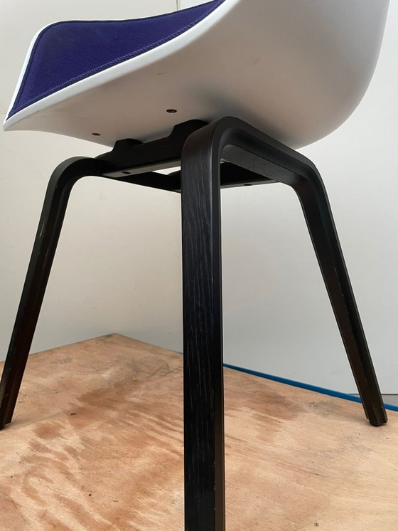 Image 1 of 5x HAY about a chair AAC22 dining chairs white - Upholstered interior purple