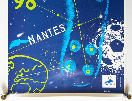 Image 1 of Originele Vintage Poster WK 98 Frankrijk Nantes / 70 x 50 cm / Met originele verpakking