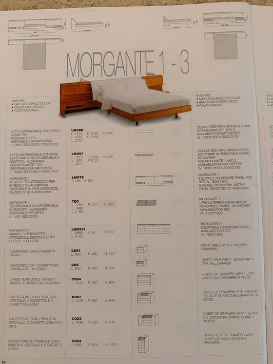 Poliform Morgante – Exceptionnel Ensemble de Chambre en Noyer Massif – Lits 2 places, Wood (photo 8 of 10)