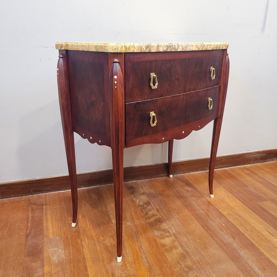Image 1 of Cómoda Art Déco, Siguiendo J. E. Ruhlmann, Madera Y Hueso, 40’S – Francia