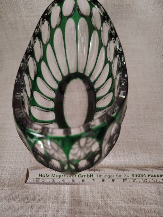 Nachtmann Bamberg Crystal Vase, Basket and Bell, Decorative Objects, Green (photo 3 of 15)