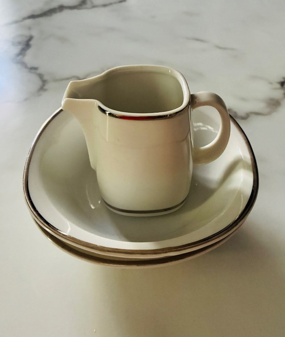 Image 1 of Small milk jug and porcelain cups, Schirnding Bavaria