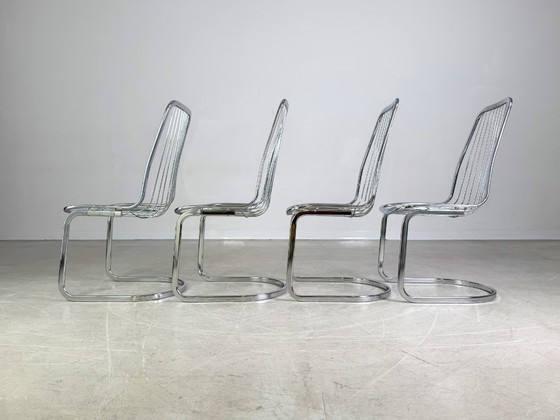 Image 1 of Set of 4 Gastone Rinaldi chairs, vintage design, Flynn, Italy, 1970