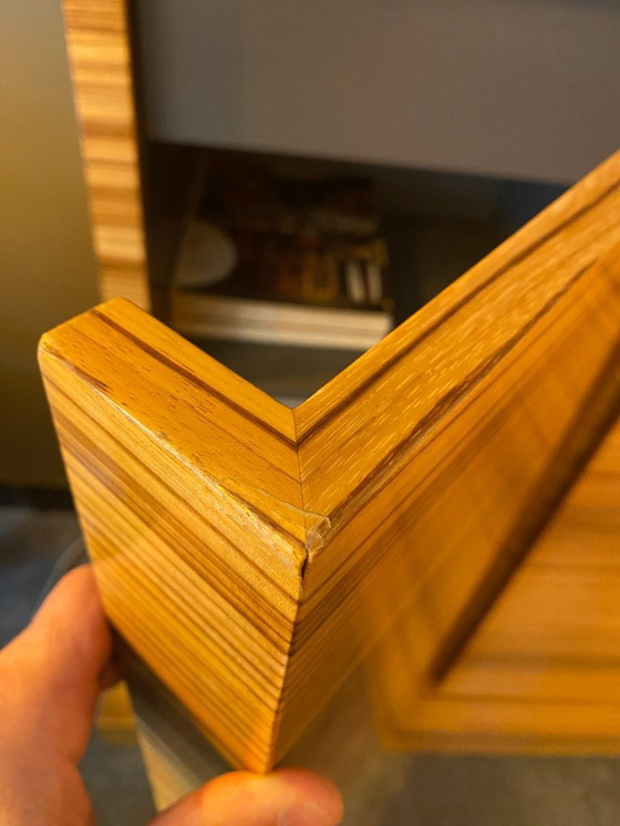 Image 1 of Unique wall unit in zebrano wood