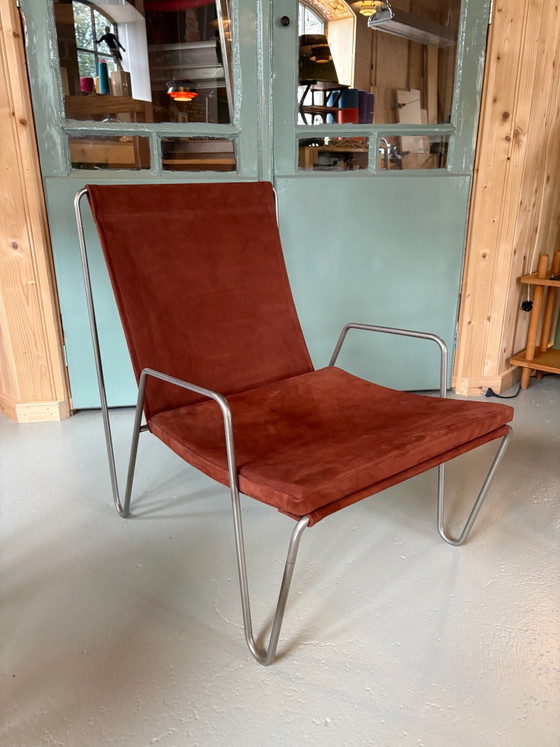 Fritz Hansen Bachelor Chair Verner Panton, Fauteuils, Leer, Metaal, Bruin (foto 2 van 12)