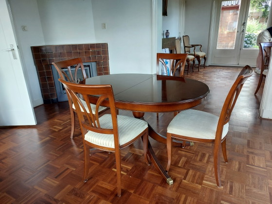 Mesa de comedor extensible con cuatro sillas a juego y mesa de centro. – Selva, Conjuntos de comedor, Wood (photo 10 of 10)