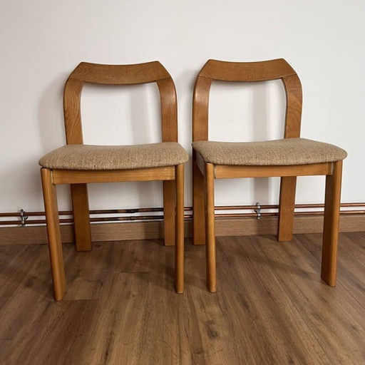 2 wooden chairs