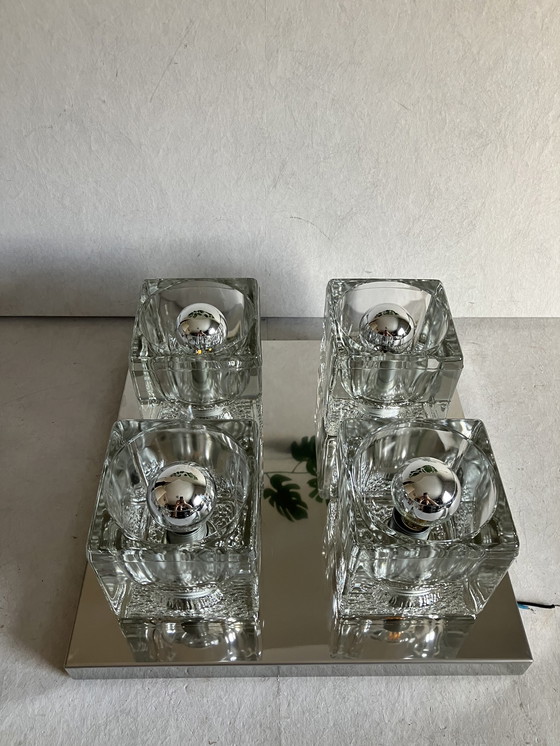 Image 1 of Peill & Putzler Plafonnier Ice cue lampe design vintage