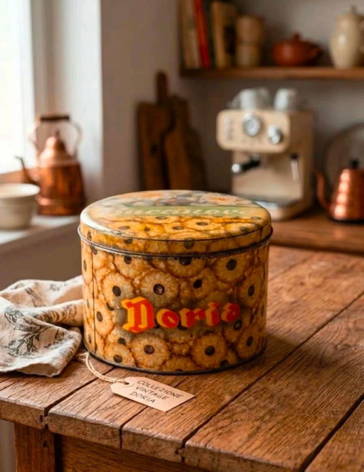 Scatola di latta vintage Bucaneve Doria - Anni '60 originale