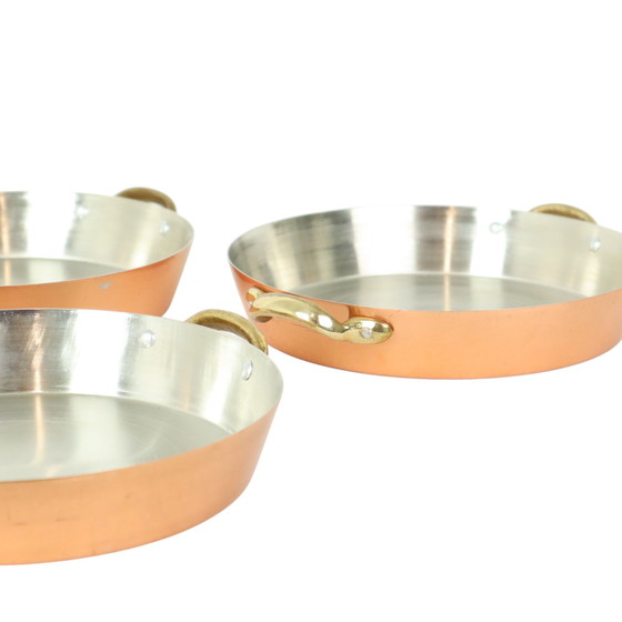 Image 1 of 5 Vintage Copper Tinned Pans