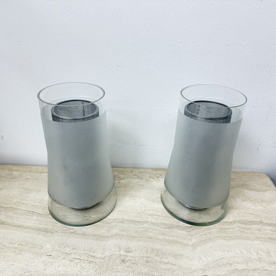 Image 1 of Lampe de table vintage IKEA 80s B9919 - Verre dépoli fait main avec diffuseur