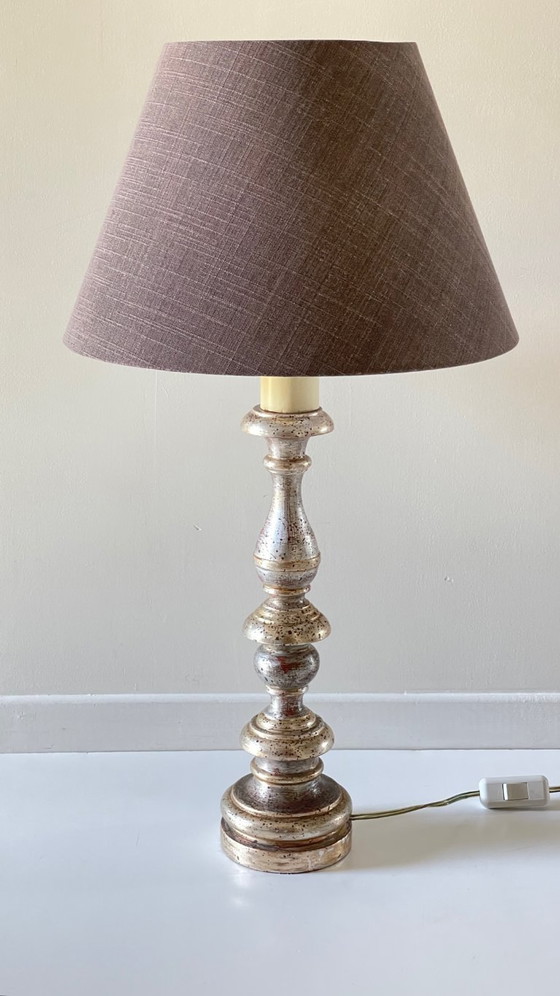 Image 1 of Silver-plated wood lamp, Acropolis Paris