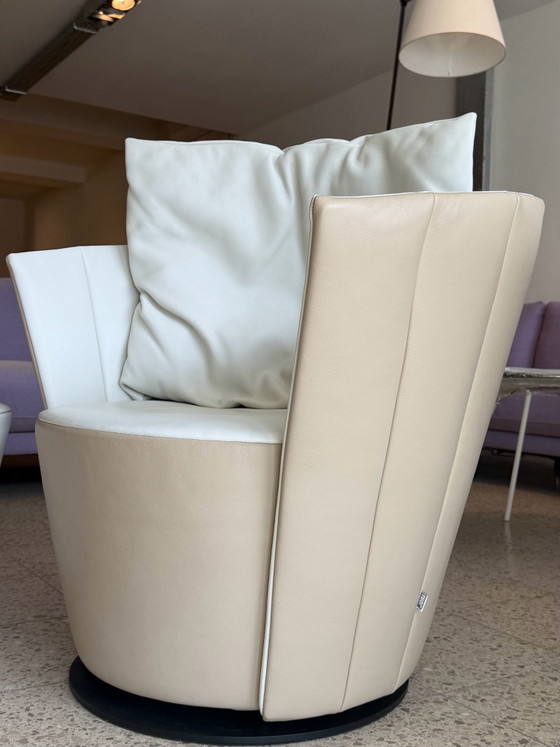 Jori Pegasus draaifauteuils met poef – Draaistoelen, Leer, Roestvrij staal (photo 6 of 11)
