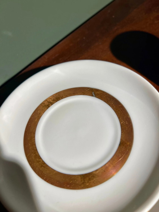 ¡Raro! Servicio de Desayuno/Café Hutschenreuther para 6, con Hoja de Oro de 14k, años 70, Excelente Estado (photo 7 of 8)
