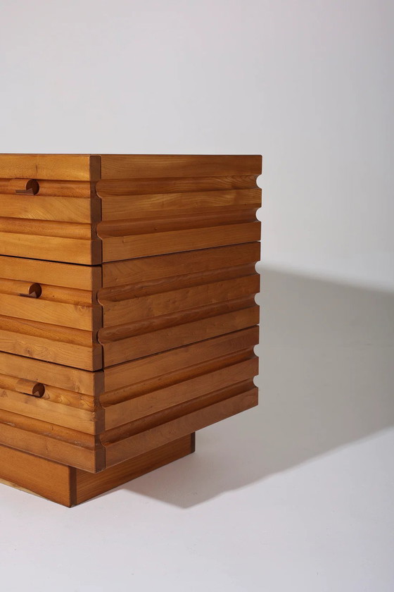 Image 1 of Maison Regain Chest of Drawers Buffet Elm Wood 1970 France