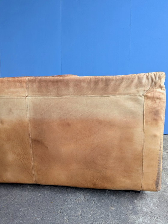 Image 1 of Canapé 3 places vintage en cuir italien, Brunati, années 1970