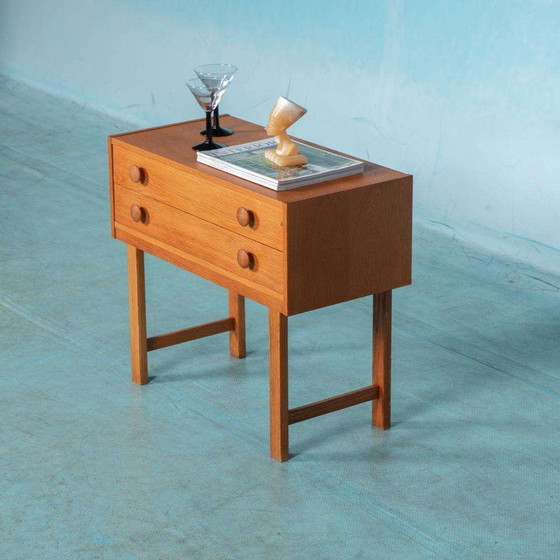 Image 1 of Minimalist chest of drawers oak blond Scandinavian vintage chest