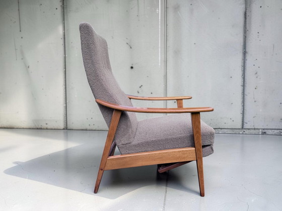 Fauteuil inclinable vintage Mid-Century – style Milo Baughman – Bois (photo 2 of 10)